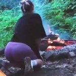 Real Sex in the forest. Fucked a tourist in a tent