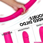 17.7 Inch Realistic Double-Ended Dildo G-spot 9 Vibrations9 Pulses