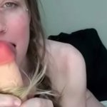 Long Hair around Dildo Handjob Pink Panty Dance