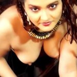 Dolon Black Saree solo Nude