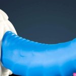 Weredog Skylar Dragon Dildo CobaltWhite Small
