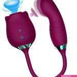 Rose Sucking Vibrator for Women G-Spot Vibrator Clitoris Vibrator with Mimic Finger Wiggling Personal Massager