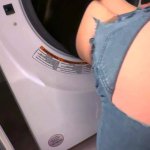 Innocent Girl in Jeans Gets Fucked By Stranger While She Is STUCK In The Washing Machine