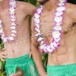 Sexy straight dudes Jeffrey and Hawaiian Akamai strip naked wanking their huge thick dicks