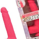 : CalExotics Rechargeable Rumbling Thrusting Dildo Silicone Studs 7 Inch Long and 5 Inch Circumference Thick with 10 Function Settings