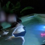 Almost Caught Real Lesbian Couple Pool Sex