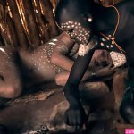 Model poses nude with African tribe after going to jail for photoshoot in Egypt temples