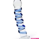 7 Inch Textured Glass Dildo