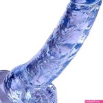 : Clear Realistic Dildo 7 Inch Soft Silicone Dildos G-Spot Penis for Beginners Anal Play with Richly Textured Shaft and Balls. Strong Suction Cup for Hands-Free. Adult Sex Toys for Women Men :