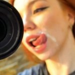 Vuile en kwijlende pijpbeurt! Deepthroat Russische schoonheid!