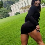 Big Booty Italian Cutie Watering in the Rain!