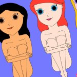 Aurora Ariel Jasmine and Mulan sitting nude by RobsonDoodle on DeviantArt