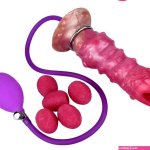 Zachte Siliconen Ovipositor Dildo met 5 Eieren