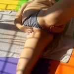 Touching Pussy Outdoors Attractive Lady Is Sunbathing At A Hotel Porn Videos
