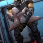 Sci-fi. Alien monster fucks agirl in the Mars base camp