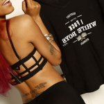 Ebony chick in a nice black get-up fucking a hung white boy on cam