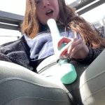 Horny PAWG Redhead Slut Cant Help but Play with her Pussy on the Balcony