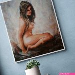 Figurative Painting of a Nude Woman 50x60 cm