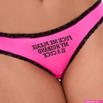 Knaughty Knickers Fuck Me Please My Husband Is A Cuck I Need Big Dick Pink and Black Bikini Panties Adult Flirty Fun at Amazon Womens Clothing store