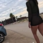 I showed my pussy to every car that passed by in public