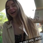 Public Agent Cute long haired Ukrainian college student gives a blowjob and has sex with a stranger outdoors in exchange for Euros