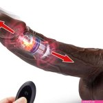 Buy 8.7 Inches wireless Big Black Dildo With Vibrator Online in India