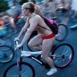 Naked bike ride takes city by storm