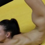 Skinny brunette teen Sanya Semashko spreading legs