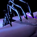 Alien fucks a naked girl in the dark 3D porn cartoon