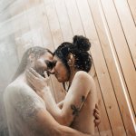 Steamy Shower Engagement Session