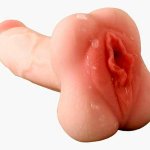 2 In 1 Male Masturbators Realistic Dildo Penis Sleeve Pocket Pussy Adu
