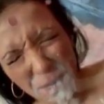Cum Covered Latina Maya Gates gets Facial in Gangbang