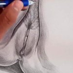 RUWE KUT BEHANDELING Een mooie bloem tekening vrouwelijke figuur HD Porno Hardcore