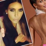 Kim Kardashian let ANOTHER man spray her ass with oil to make her naked body glisten