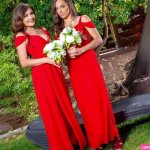 Bridesmaids ashlyandersonxx and adriaraexx share a cock at the wedding: