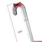 Mini Christmas Candy Cane Clear Crystal Glass Dildo Anal Plug