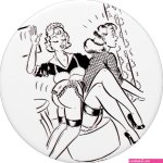 : Ultimate Pulp and Pin Ups Cute Sexy French Maid Spanking Big Booty Retro Smut Art Pop Grip with Swappable Top for iPhone 11 in Black : Cell Phones Accessories