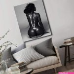 African Sexy Half Naked Black Women Poster Wall Art Tunisia