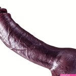 8.6in 10.2in Silicone Soft Ebony Big Dildo Flexible Masturbation Eroti