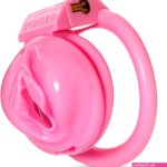 : FREDORCH New Pink Pussy Male Chastity Devices with 4 Penis RingsSmall Cock CageCock RingsChastity LockBDSM Sex Toy for Man Gay Nylon 3D Printed Sissy for Men Big Cage : Health