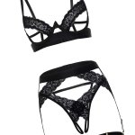 Jessica 3 Piece Peek-A-Boo Bra Set