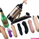 Powerful Sex Machine Dildo with 10 Free Attachments for Men and Women