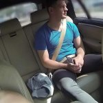 Big Tits Blonde Became Uber Driver To Fuck Hot Guys