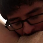 This nasty girl tricked her nerdy virgin neighbor into eating her pussy