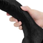 Jason 10 X 2 Luv BBC Black Soft Thick Curved Realistic Dildo