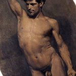 Nude Male. Fighter originally painted by Mariàno Fortuny y Marsal. Oceans Bridge Oil Paintings