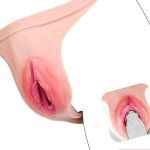 : Fake Pussy Chastity Devices Male Sex Toys Fake Vagina Pink Realistic Vulva with Insertable Channel Elastic Silicone Chastity Cage for Transgender Crossdresser Ssisy Men : Health Household