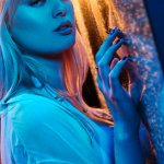 Amber Moore Glam Babe in a Fur Coat