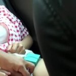 Oriental female tempts young man into playing with her pussy