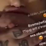 Instagram thot sucking her boobs